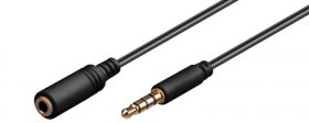 Jack Connector - KopfhÖrer- Und Audio Verlangerungskabel Aux, 4-pol. 3,5 Mm Slim, Cu