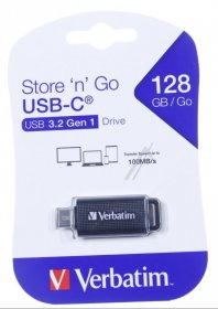 Verbatim Mobile Memory For Computer - Store N Go Usb-c 3.2 Gen 1 Drive 128gb