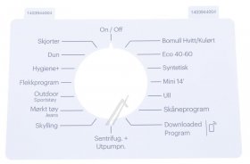 Switch Screen - 1403944004 C00929207 Adhesive Inlay Norwegian [Arcelik]