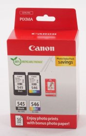 Canon Cartridge - 8287b008 Canon 8287b008 - Pg-545-cl-546 Pvp Bk c m y Ink