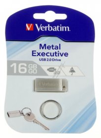 Verbatim Usb-stick 2.0 - 16gb Metal Executive Silver Usb 2.0drive 16gb