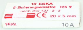 Glass Fuse 5x20mm Fast Acting - 10a-f Fuse 5x20 10pcs -rohs- -