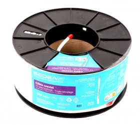 Sedea Cable/plugs/adapter - 067200 Coaxial Cable 100m Reel 17vatca-ph-a - White