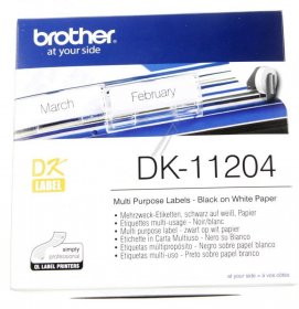 Brother Colour Cartridge - Dk-11204 Inking Ribbon Black-white 17mm For Brother