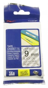 Brother Scripture Tape For Lettering D - Tze121 Brother Tape Black On Clear