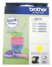 Brother Cartridge - Lc221y Cartridge Yellow 0 26k