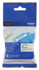 Brother Colour Cartridge - M-k221bz Label Tape Cassette Black On White 9mm 8m