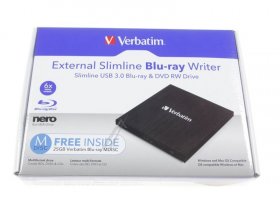 Verbatim Blu-ray Writer - Blu-ray Brenner, Slim, Usb3.0