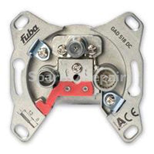 Fuba Pass Outlet - Gad 518 Dc Universal-durchgangsdose,3-loch,18db,dc