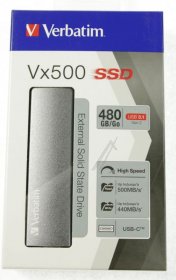 Verbatim External Ssd Hard Drive - Vx500 480gb, Usb3.1 Ssd-festplatte, Extern, G2