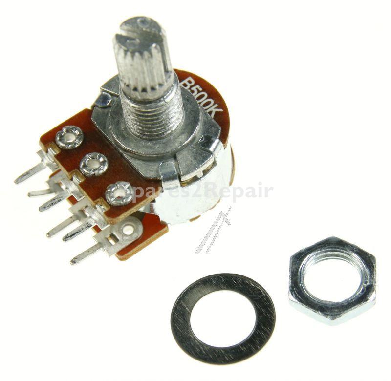 Sr Passives Stereo Carbon Pot Log - 500k-0,125w Drehpoti Stereo Logarith Ø=6mm -rohs-konform-