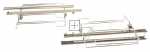 Telescopic Slideout Oven Grills - 17002602 Telescoping Extension Rails 2-fold [Bosch Siemens]