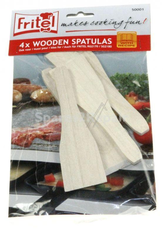 Fritel Scraper - 150001 Fritel Wooden Spatulas 4 Pcs