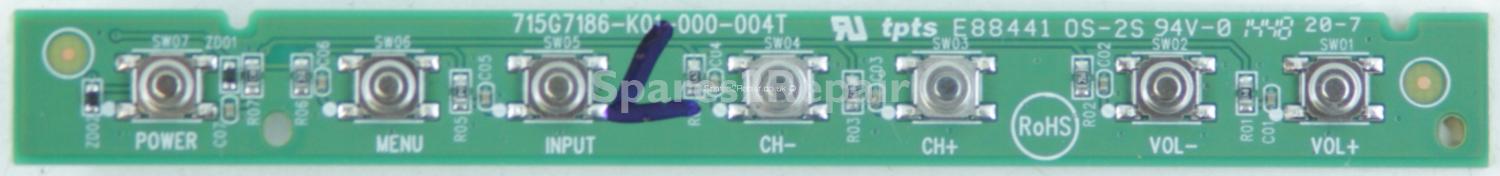 Blaupunkt 32/152R-GB-3B-GKU-UK - Buttons - 715G7186-K01-000-004T (Without Plastic)