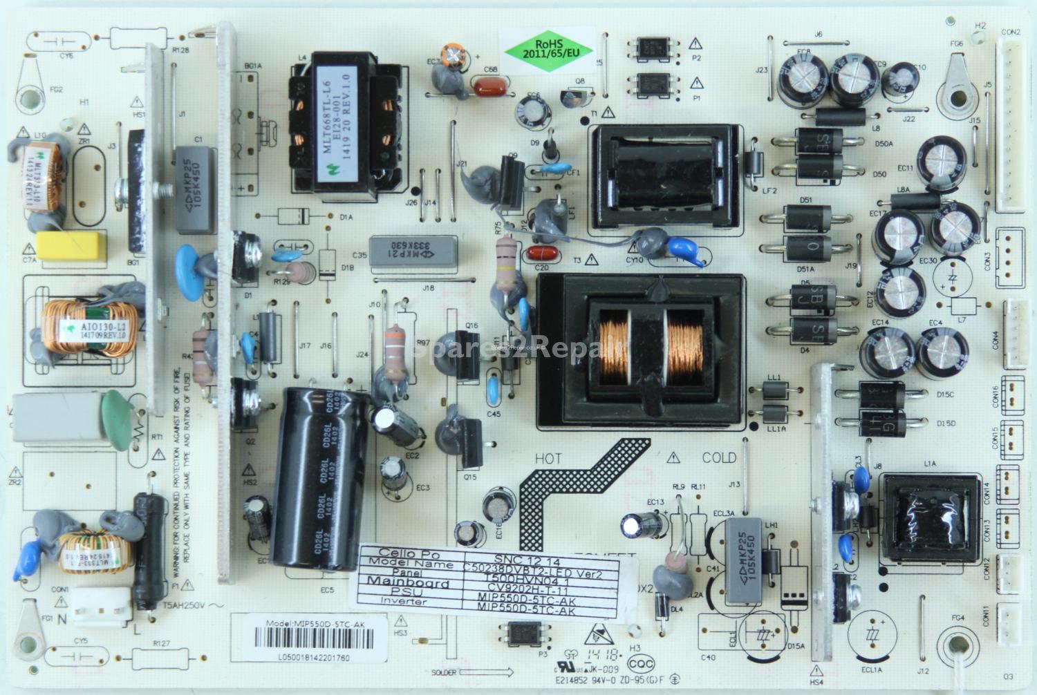 Cello C50238DVBT2 - PSU - MIP550D-5TC-AK - T500HVN04.1