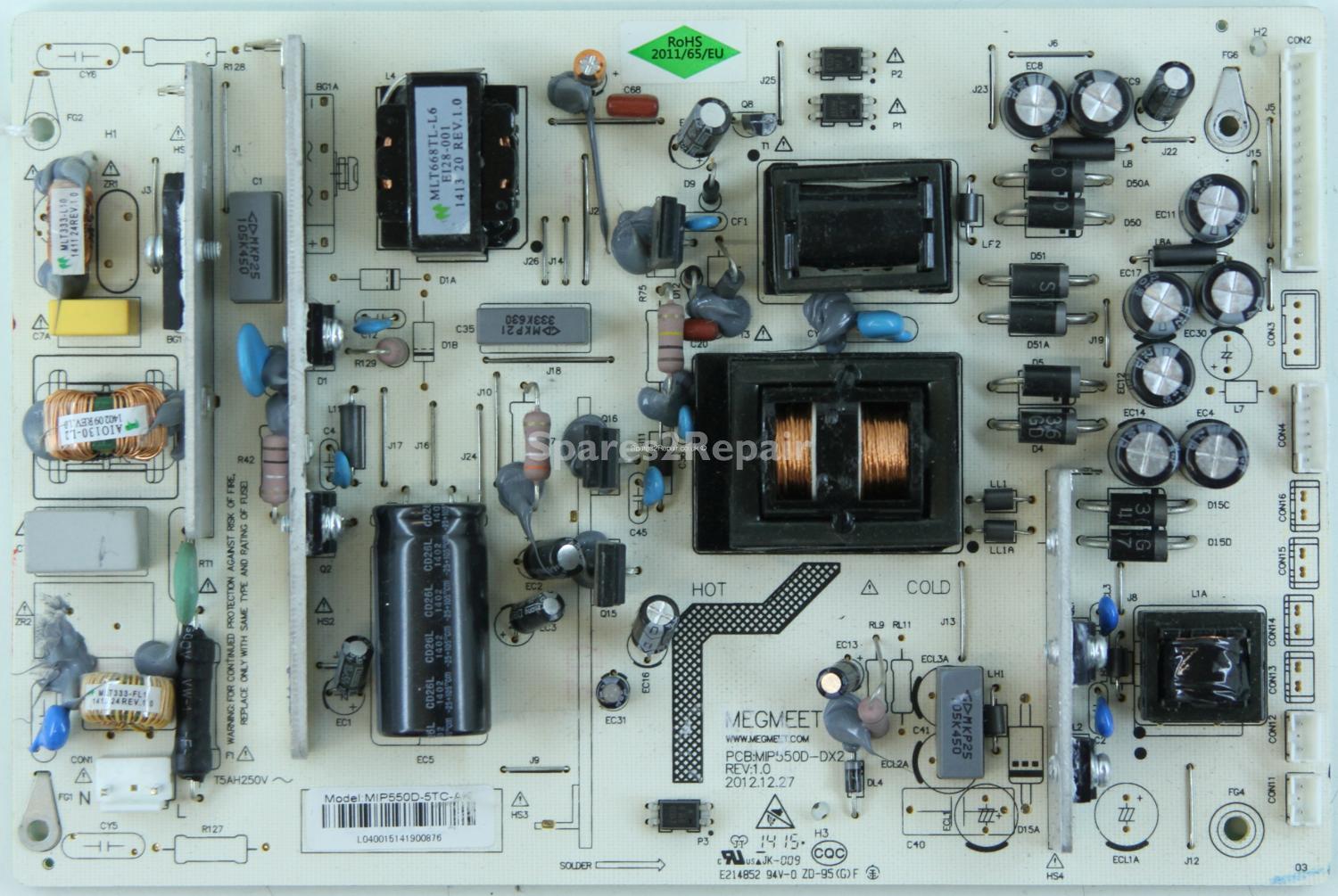 Cello C50238DVBT2 - PSU - MIP550D-5TC-AK - MIP550D-DX2 - REV:1.0