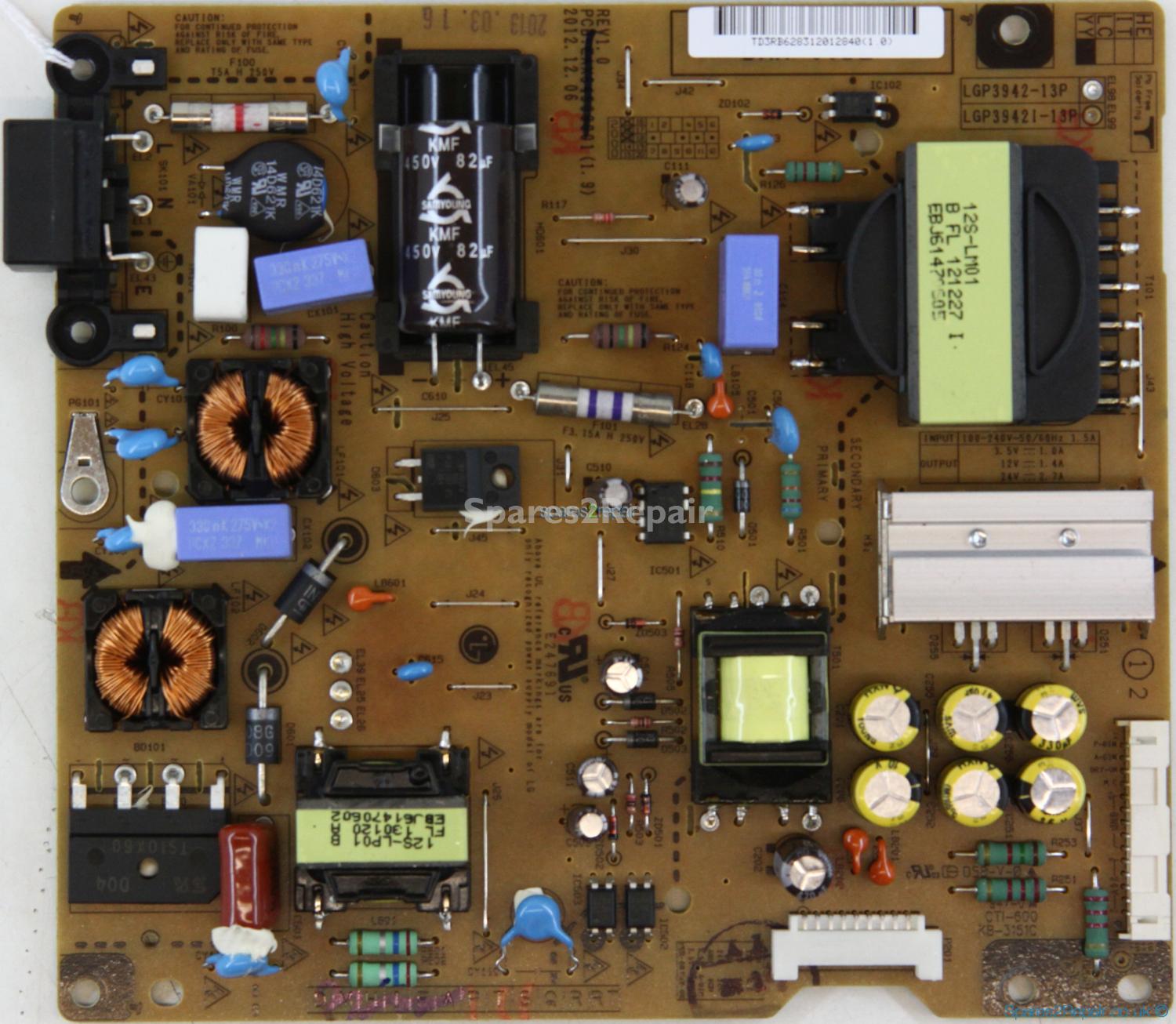LG 42LA641V - Power Supply - EAY62831201 - EAX64908001(1.9) - REV1.0 - LGP3942-13P