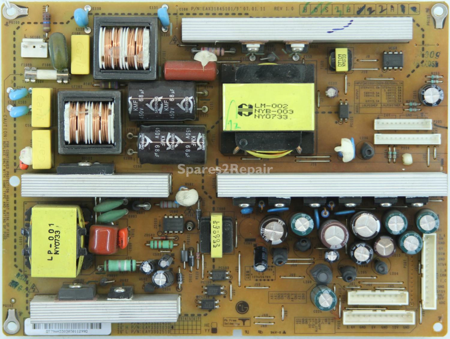 LG 26LC55 - PSU - EAY33030301 - EAX31845101/9 - Rev 1.0 - LGLP2627HEP