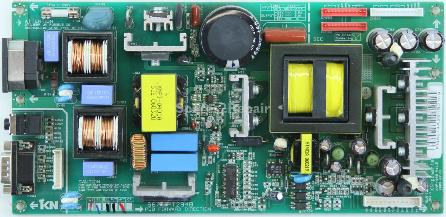 LG RZ-27LZ55 - PSU - 6871TPT294B - KNP-1800 - Rev.D