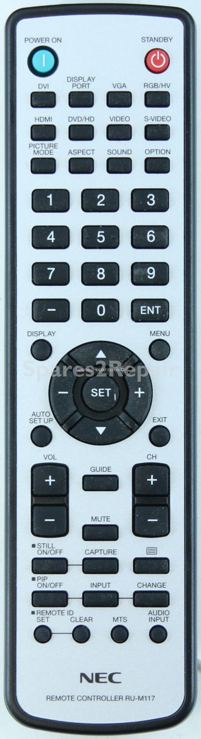 NEC RU-M117 - J8200111 Remote Control (Original)