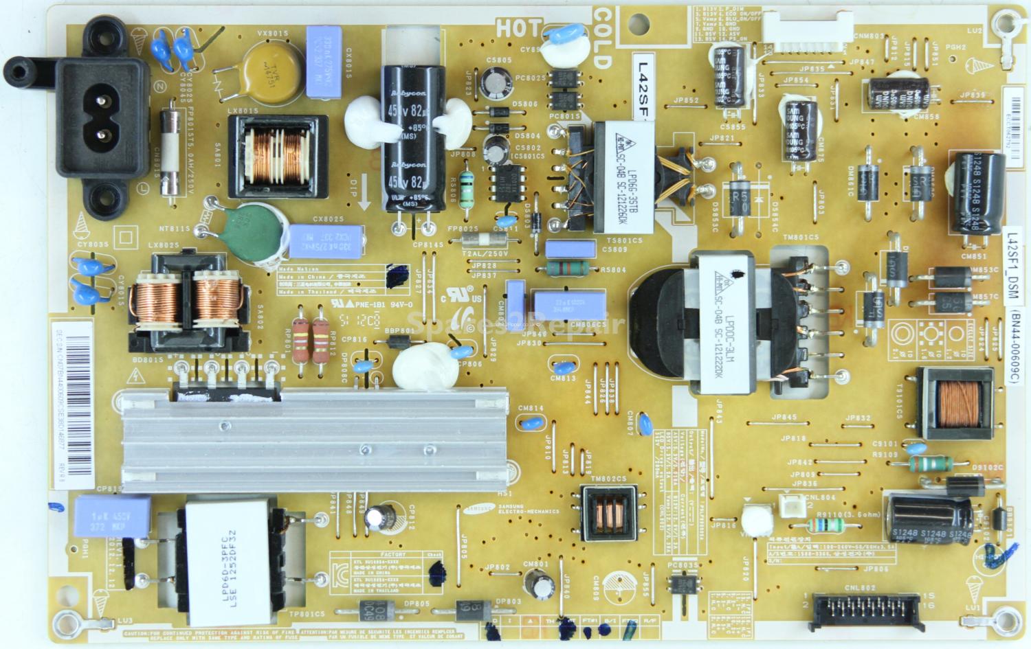 Samsung UE42F5000AK - PSU - BN44-00609C - REV1.1 - L42SF1_DSM - PSLF990S05A