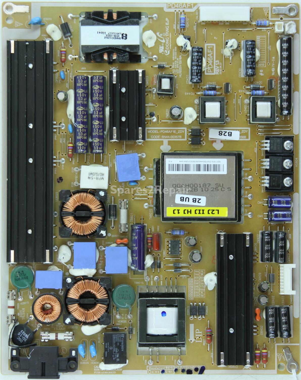 Samsung UE46C6000RK - PSU - BN44-00357B - PD46AF1E_ZDY - PD46AF1 - REV 1.3 - HU10251-10016A