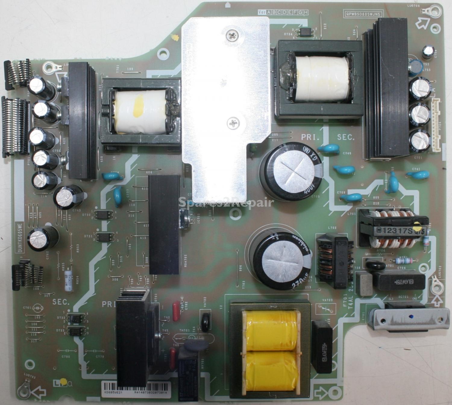 Sharp LC-37AD5E-BK - PSU - KD605WE21 - DUNTKD605WE - QPWBSD605WJN5