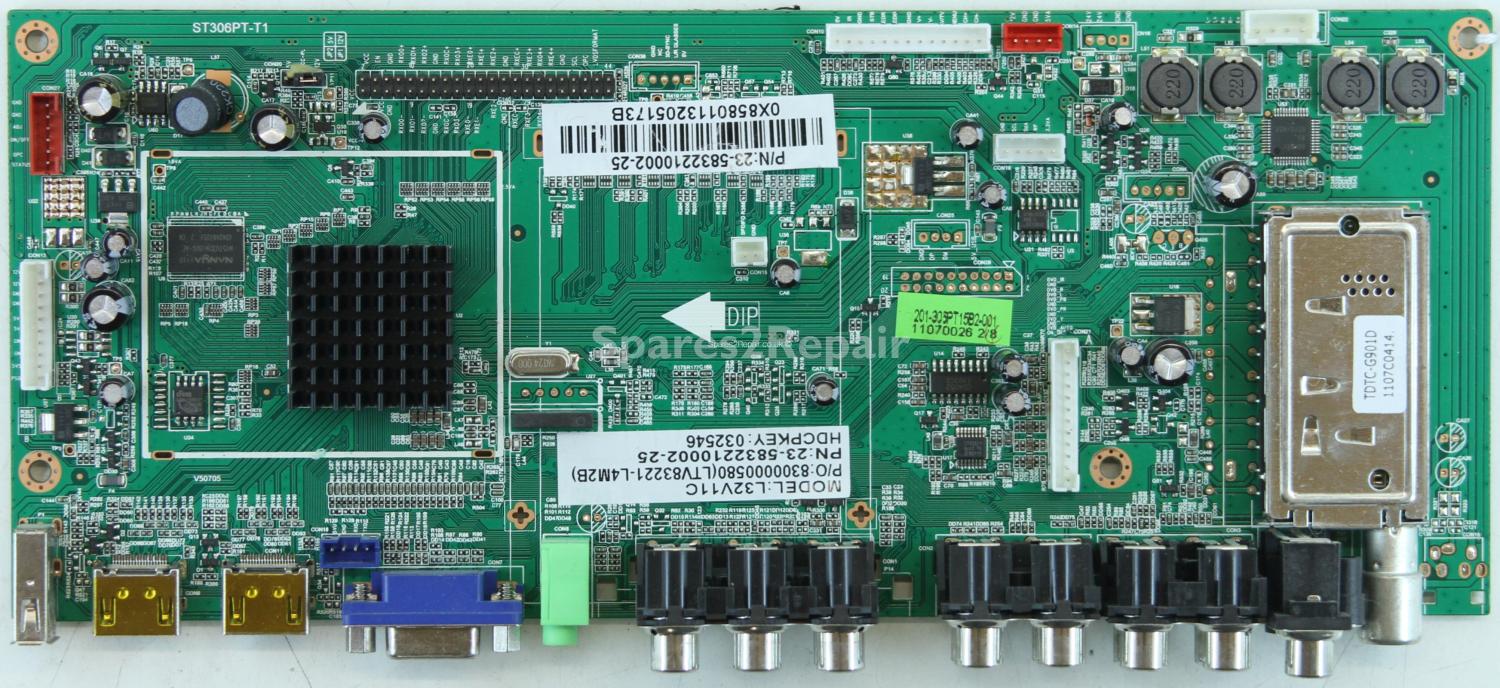 Soniq L32V11C - Main AV - 23-5832210002-25 - 032546 - LTV83221-L4M2B - ST306PT-T1
