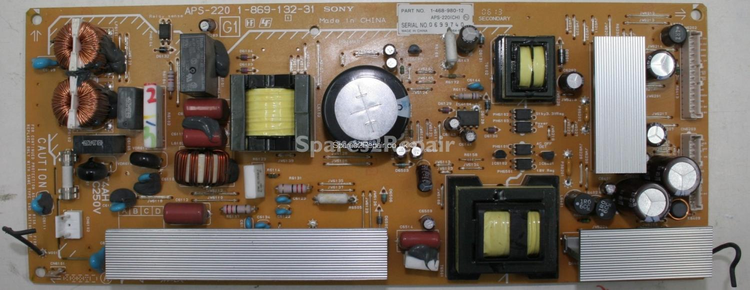 Sony KDL-32V2000 - PSU - 1-869-132-31 - APS-220 - 1-468-980-12