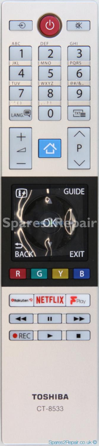 Toshiba 32W3863DB - Remote Control - CT-8533