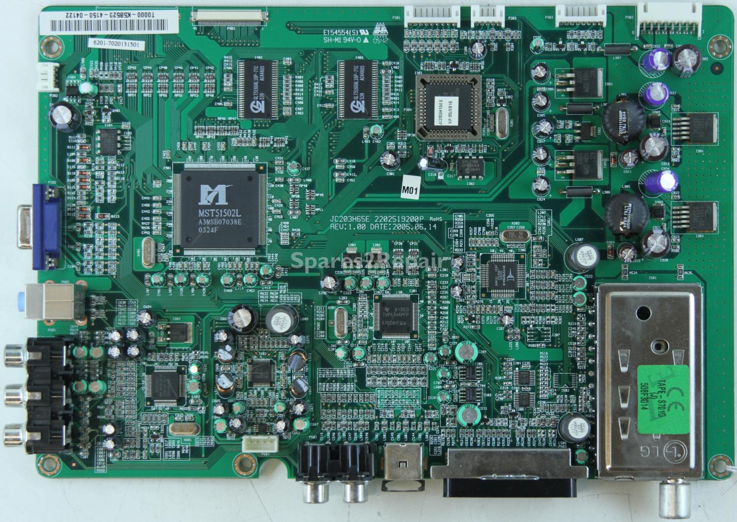 UMC J20/1U12G - Main AV - JC203H65E - 2202519200P - REV:1.00 - 6201-7020131501